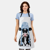 Tablier Vache. (Porté)
