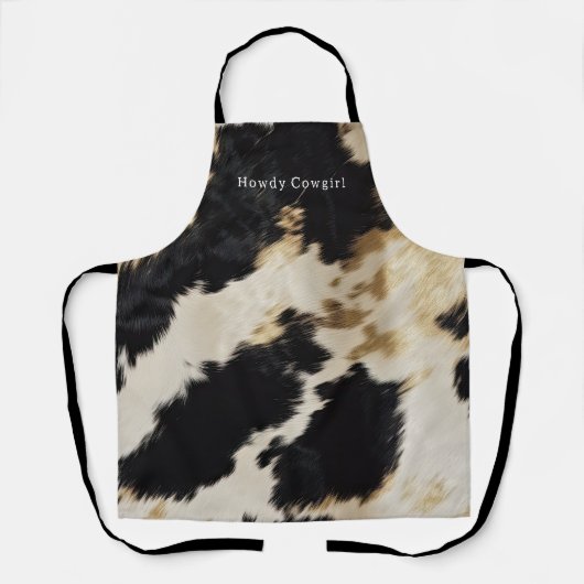 Tablier Vache blanche noire (Recto)