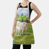 Tablier Vache Charolais Blanche & Boeuf de veau Cupide (Insitu)