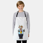 Tablier Vache comme enseignant avec Cravate (Porté)