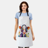 Tablier Vache des hautes terres colorées (Porté)