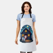 Tablier Vache et grange hantée (Porté)