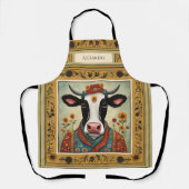 Tablier Vache florale (Recto)