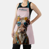 Tablier Vache gaie avec lunettes de soleil (Insitu)