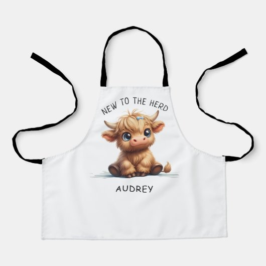 Tablier Vache Highland Nouveau Dans Le Troupeau (Recto)