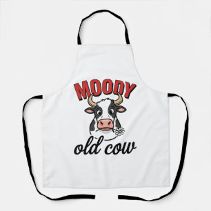 Tablier Vache Vieille Humeur Vintage Dessin de T-shirt de