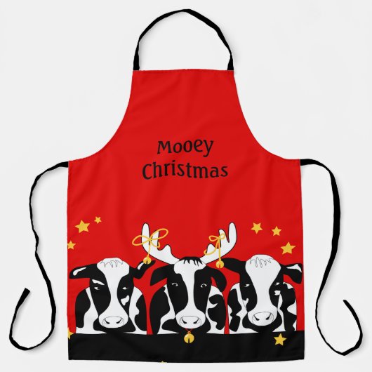 Tablier Vaches de Noël (Recto)