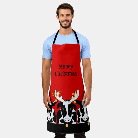 Tablier Vaches de Noël (Porté)