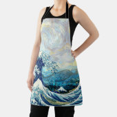 TABLIER VAGUE DE KANAGAWA EN ARRIÈRE - PLAN DE NUIT STARRY (Insitu)