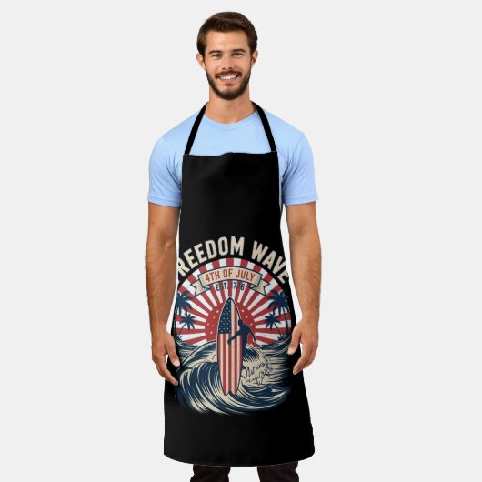 Tablier Vague de liberté 4 juillet (Porté)