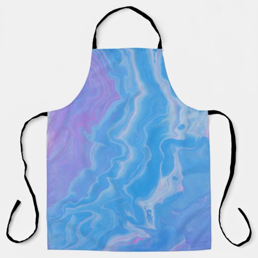 TABLIER VAGUES ABSTRAITES PASTEL ET BLEU (Recto)