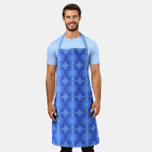Tablier Vagues bleues réfléchissantes Moderne Design abstr (Porté)