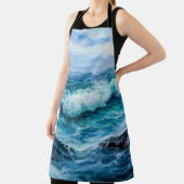 Tablier Vagues dans l'océan. Impressionnisme moderne, mode (Insitu)