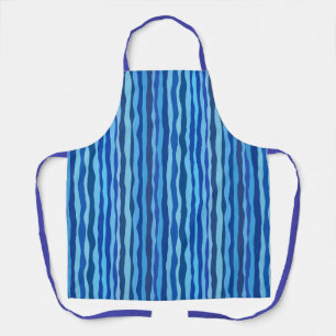 Tablier Vagues de bleu cyan marine cobalt bleu ciel