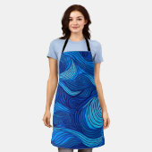 Tablier Vagues d'eau bleu turquoise Abstraite | (Porté)