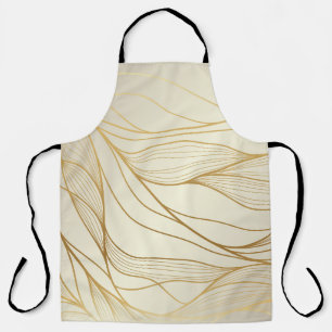 Tablier Vagues dorées de luxe : Design Vintage de qualité