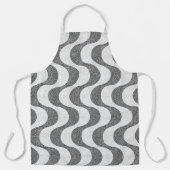 Tablier vagues noires et blanches en pavé portugais (Recto)