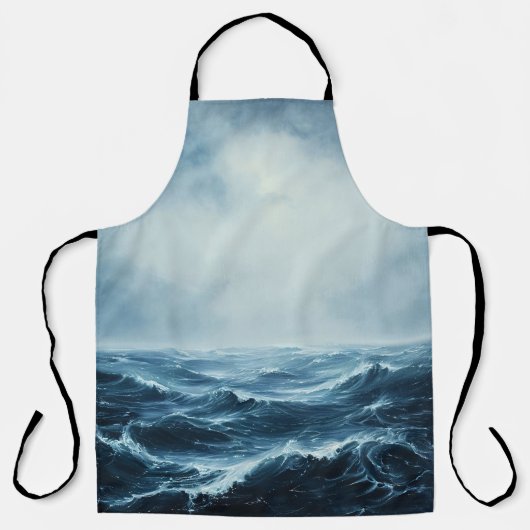 Tablier Vagues océaniques des mers dures (Recto)