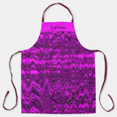 Tablier Vagues roses Abstraites vagues Motifs Monogrammes  (Recto)