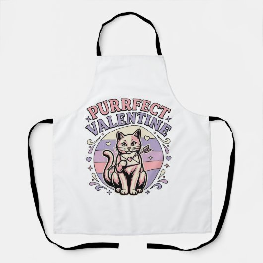 Tablier Valentin chat parfait Amour de la Saint-Valentin V (Recto)