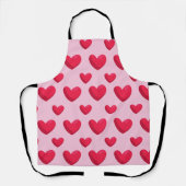 Tablier Valentine Arrière - plan Avec Amour Du Coeur (Recto)