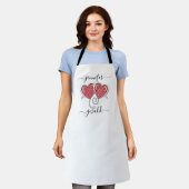 Tablier Valentine Élégant Coeurs Interverrouillés Design (Porté)