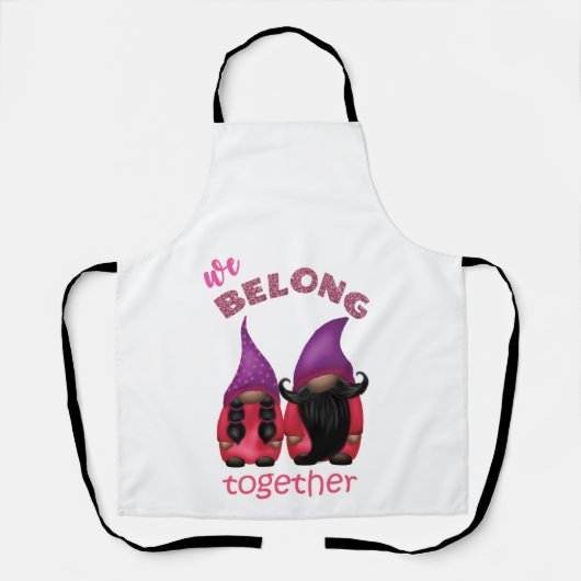 Tablier Valentine gnomes : nous appartenons ensemble apron (Recto)