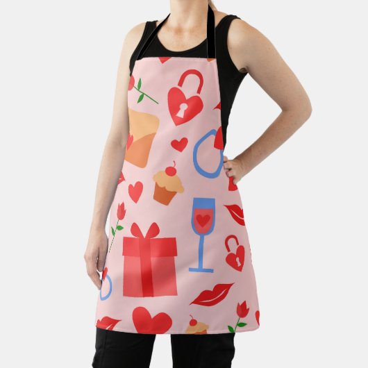 Tablier Valentines Day Arrière - plan Apron (Insitu)