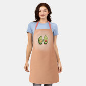Tablier Valentines Day Avocado Halves Love Motif (Porté)