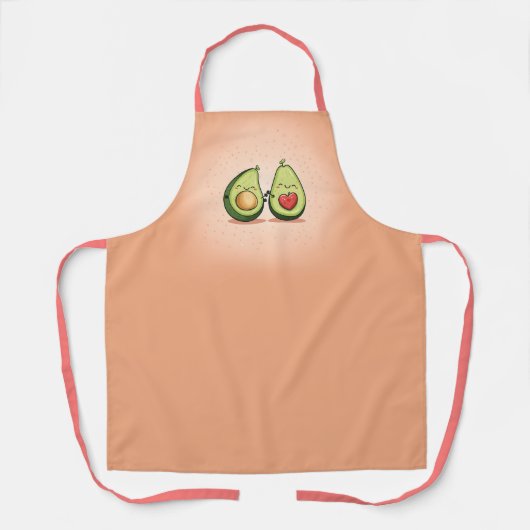 Tablier Valentines Day Avocado Halves Love Motif (Recto)