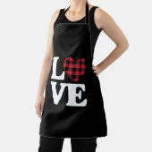 Tablier Valentines Jour Coeur Plaid Amour (Insitu)