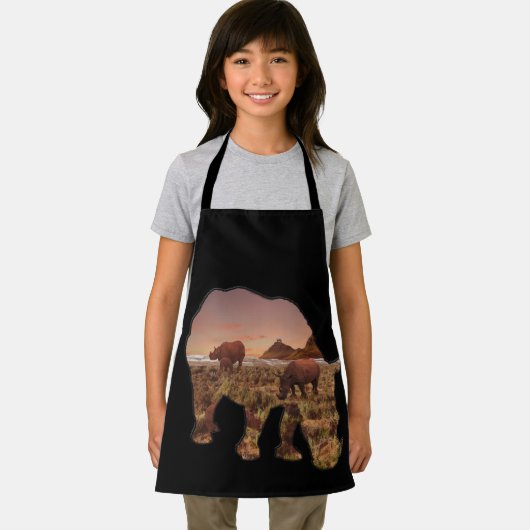 Tablier Vallée Des Rhinos', Les Enfants Plein Imprimé (Insitu)