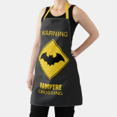 Tablier Vampire Bat Avertissement Halloween (Insitu)
