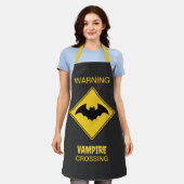 Tablier Vampire Bat Avertissement Halloween (Porté)