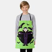 Tablier Vampire d'Halloween avec Bats Green (Porté)