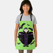 Tablier Vampire d'Halloween avec Bats Green (Insitu)