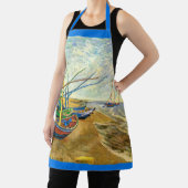 Tablier Van Gogh Bateaux de pêche sur la plage de Saintes  (Insitu)