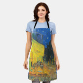 Tablier Van Gogh Café Terrasse Rue Française Scène (Porté)