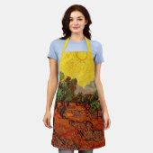 Tablier Van Gogh Oliviers avec ciel jaune et soleil (Porté)