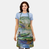 Tablier Van Gogh Pêche au printemps, Pont de Clichy (Porté)