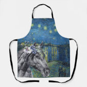 Tablier Van Gogh Starry Nuit et Black Horse (Recto)