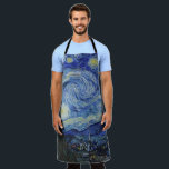 Tablier Van Gogh Starry Peinture nocturne<br><div class="desc">Vincent Van Gogh (30 mars 1853 - 29 juillet 1890) était un peintre postimpressionniste hollandais influent.  Ce tableau est Starry Night.</div>