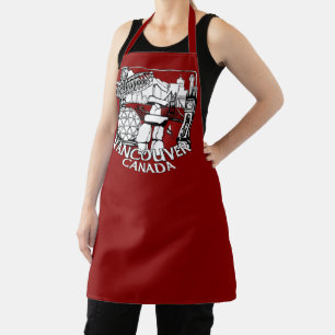 Tablier Vancouver Apron Vancouver Landmark Souvenir Aprons