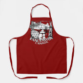 Tablier Vancouver Apron Vancouver Landmark Souvenir Aprons (Recto)
