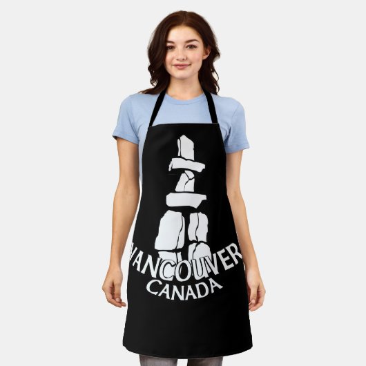 Tablier Vancouver Apron Vancouver Souvenir Apron (Porté)