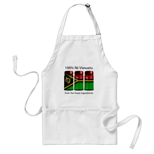 Tablier Vanuatu Drapeau Pots d'épices Apron (Devant)