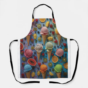 Tablier Variété de saveurs de crème glacée