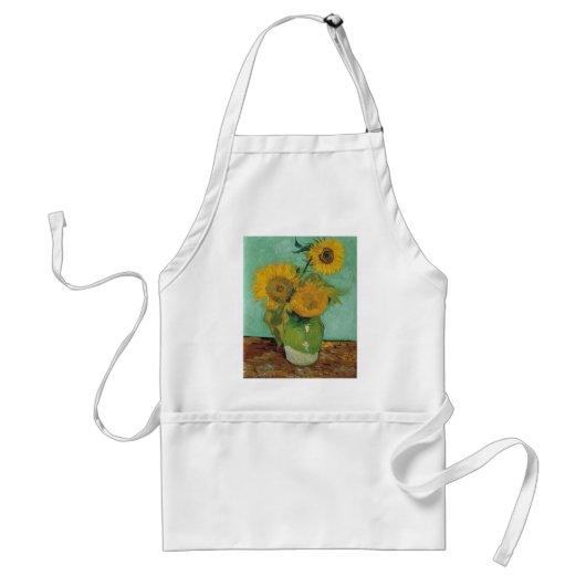 Tablier Vase avec trois tournesols, Vincent van Gogh (Devant)