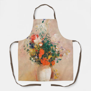 Tablier Vase des fleurs de Redon Post-impressionniste