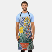 Tablier Vase et fleurs sauvages (Porté)